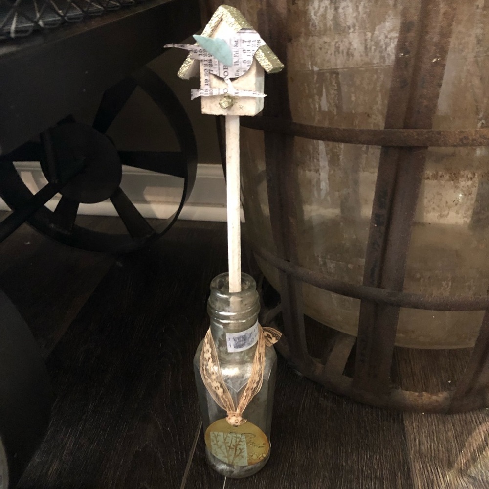 New Bird House Garden Jar